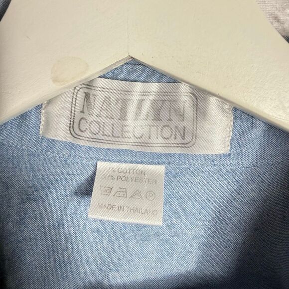 Vintage Denim Cowgirl Embroidered Chambray Button down Shirt Size Large - Picture 6 of 7